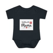 Swiss Mama Baby Bodysuit – 'Wältbeschti Mama' Infant Onesie with Heart - Image 17