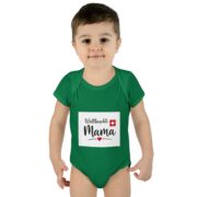 Swiss Mama Baby Bodysuit – 'Wältbeschti Mama' Infant Onesie with Heart - Image 11