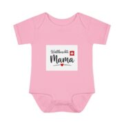 Swiss Mama Baby Bodysuit – 'Wältbeschti Mama' Infant Onesie with Heart - Image 25