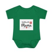 Swiss Mama Baby Bodysuit – 'Wältbeschti Mama' Infant Onesie with Heart - Image 9