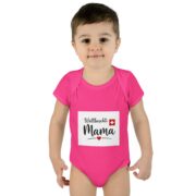 Swiss Mama Baby Bodysuit – 'Wältbeschti Mama' Infant Onesie with Heart - Image 31