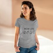 Mom Life T-Shirt — "Mom Life" Icons Tee (Stroller, Bottle, Coffee, Wine) - Image 10