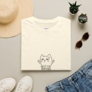 Best Cat Mom Ever T-Shirt — Funny Cat Mom Tee with Minimal Cat Illustration - Image 10