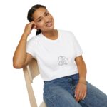 Cat Heart Line Art T-Shirt — Minimal Cute Cat Lovers Tee