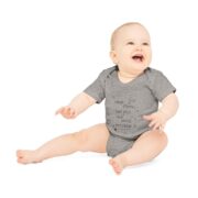 Baby Bodysuit – German 'Meine Eltern sind jetzt auch nachts erreichbar' Organic Short Sleeve - Image 4