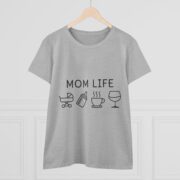 Mom Life T-Shirt — "Mom Life" Icons Tee (Stroller, Bottle, Coffee, Wine) - Image 8