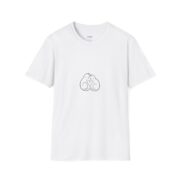 Cat Heart Line Art T-Shirt — Minimal Cute Cat Lovers Tee - Image 2