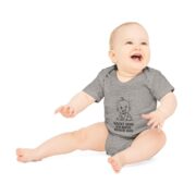 Baby Bodysuit "Nackt sehe ich noch besser aus" — Organic Short Sleeve Baby Onesie, Cute German Baby Gift - Image 6