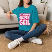T-Shirt — "Wochenende Saufen Geil" Party Graphic Tee - Image 34