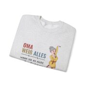Sweatshirt — "Oma weiß alles" Funny German Grandma Crewneck - Image 8