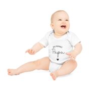 Baby Bodysuit — "Du wirst Papa" New Dad Announcement Organic Short Sleeve - Image 8