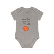 Baby Bodysuit – "Wenn Mama nein sagt, frag Opa!" Cute Cookie Graphic Organic Onesie - Image 7