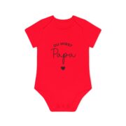 Baby Bodysuit — "Du wirst Papa" New Dad Announcement Organic Short Sleeve - Image 5