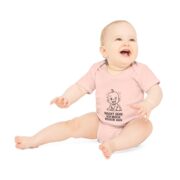 Baby Bodysuit "Nackt sehe ich noch besser aus" — Organic Short Sleeve Baby Onesie, Cute German Baby Gift - Image 4