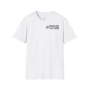 Proud Father T-Shirt — Minimal Chest Logo Dad Tee - Image 2