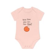 Baby Bodysuit – "Wenn Mama nein sagt, frag Opa!" Cute Cookie Graphic Organic Onesie - Image 4