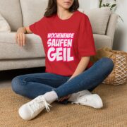 T-Shirt — "Wochenende Saufen Geil" Party Graphic Tee - Image 58