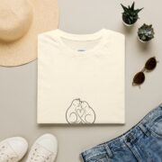 Cat Heart Line Art T-Shirt — Minimal Cute Cat Lovers Tee - Image 12