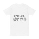 Dad Life T‑Shirt — Dad Life Icons Tee (Stroller, Bottle, Grill, Beer)