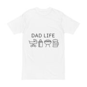 Dad Life T‑Shirt — Dad Life Icons Tee (Stroller, Bottle, Grill, Beer)