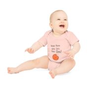 Baby Bodysuit – "Wenn Mama nein sagt, frag Opa!" Cute Cookie Graphic Organic Onesie - Image 6