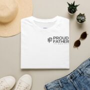 Proud Father T-Shirt — Minimal Chest Logo Dad Tee - Image 4
