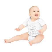 Baby Bodysuit – German 'Meine Eltern sind jetzt auch nachts erreichbar' Organic Short Sleeve - Image 12