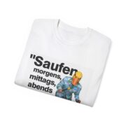 Saufen Graphic Tee – Funny German Drinking Quote T-Shirt - Image 4