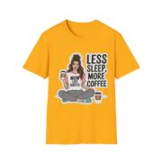 Less Sleep More Coffee Mom T-Shirt — Mom Life Hustle Graphic Tee - Image 11