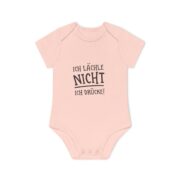 Baby Bodysuit "Ich lächle nicht, ich drücke!" – Organic Short Sleeve Infant Onesie - Image 4