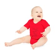 Baby Bodysuit – German 'Meine Eltern sind jetzt auch nachts erreichbar' Organic Short Sleeve - Image 10