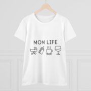 Mom Life T-Shirt — "Mom Life" Icons Tee (Stroller, Bottle, Coffee, Wine) - Image 4
