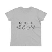 Mom Life T-Shirt — "Mom Life" Icons Tee (Stroller, Bottle, Coffee, Wine) - Image 6