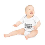 Baby Bodysuit – "Schlaf doch, wenn I a schlaf!" German Funny Baby One-Piece - Image 3