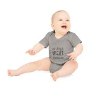 Baby Bodysuit "Ich lächle nicht, ich drücke!" – Organic Short Sleeve Infant Onesie - Image 9