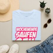 T-Shirt — "Wochenende Saufen Geil" Party Graphic Tee - Image 37