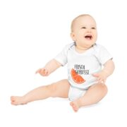 Baby Bodysuit — "Frisch Gepresst" Orange Slice Organic Onesie - Image 3