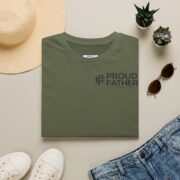 Proud Father T-Shirt — Minimal Chest Logo Dad Tee - Image 20