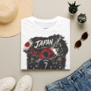 Japan Soccer Tee – Samurai Blue World Cup Tribute T-Shirt (Mitoma #7)