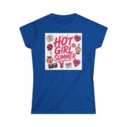 Hot Girl Summer Graphic Tee — Feminine Slogan T-Shirt with Pink Stickers & Playful Icons - Image 17
