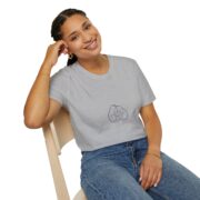 Cat Heart Line Art T-Shirt — Minimal Cute Cat Lovers Tee - Image 8