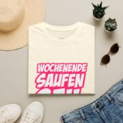 T-Shirt — "Wochenende Saufen Geil" Party Graphic Tee - Image 21