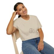 Cat Heart Line Art T-Shirt — Minimal Cute Cat Lovers Tee - Image 5