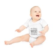 Baby Bodysuit "Ich lächle nicht, ich drücke!" – Organic Short Sleeve Infant Onesie - Image 3