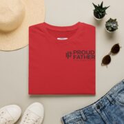 Proud Father T-Shirt — Minimal Chest Logo Dad Tee - Image 48