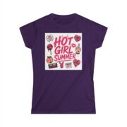 Hot Girl Summer Graphic Tee — Feminine Slogan T-Shirt with Pink Stickers & Playful Icons - Image 25
