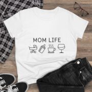 Mom Life T-Shirt — "Mom Life" Icons Tee (Stroller, Bottle, Coffee, Wine) - Image 5