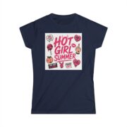 Hot Girl Summer Graphic Tee — Feminine Slogan T-Shirt with Pink Stickers & Playful Icons - Image 21