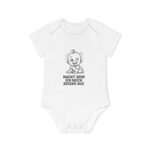 Baby Bodysuit "Nackt sehe ich noch besser aus" — Organic Short Sleeve Baby Onesie, Cute German Baby Gift