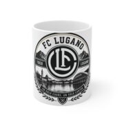 FC Lugano Crest Ceramic Mug — Swiss Football Fan Coffee Cup